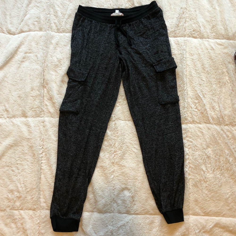 Heathered Black Joggers